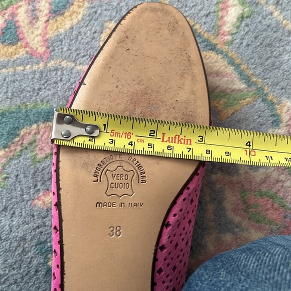 Pink Women's Loafers real leather (suede) handcrafted in Italy size 38 - Picture 13 of 14